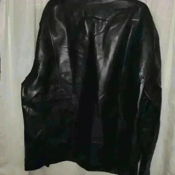 WULFUL Men's Stand Collar Leather Jacket Motorcycle Lightweight Faux Leather - Picture 2 of 9